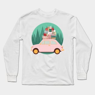 Christmas Presents On The Car Long Sleeve T-Shirt